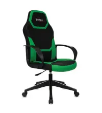 Игровое кресло BRABIX Alpha GM-018, ткань/экокожа, черное/зеленое, 532639, GM-018_532639