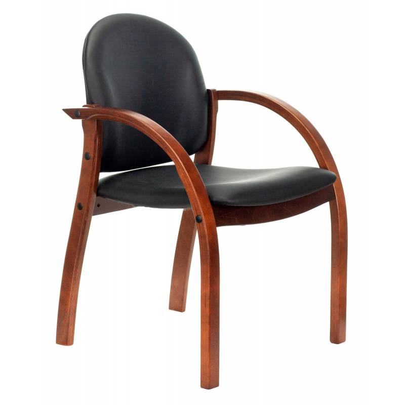 Стул Бюрократ ДЖУНО черный искусственная кожа главное фото