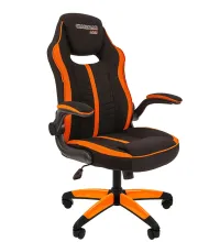 Игровое кресло Chairman Драйв 19 Россия текстиль черно-оранжевый